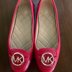 Michael Kors Red Lillie Moccasin Flats